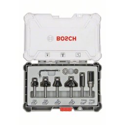 Komplet glodala, 6 komada, Trim&Edging držač od 6 mm Bosch 2607017468