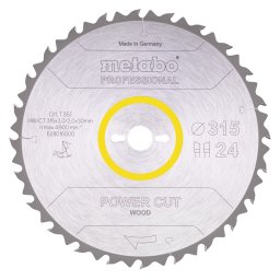 Metabo MET 628016000 list testere za cirkular za drvo, 315mm, 24 zuba