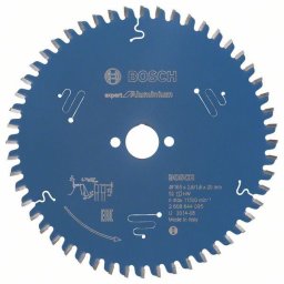 List kružne testere Expert for Aluminium Bosch 2608644095, 165 x 20 x 2,6 mm, 52