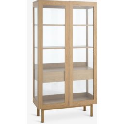 Vitrina 2 vrata 1 fioka natur hrast boja
