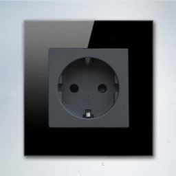 ExeShop 16A EU Wi-Fi WALL SOCKET Crni (TUYA) ( SWS001 )