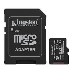 Kingston MEM SD MICRO 256GB Canvas Select Plus + Adapter SDCS3, 256GB