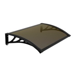 Alberg Nadstrešnica 100x100 cm leksan 5 mm bronzani sa crnim nosačem ( AGC-100100-BZBK )