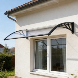 Alberg Nadstrešnica 150x100 cm leksan 5 mm providna sa crnim nosačem ( AGC-150100-TRBK )