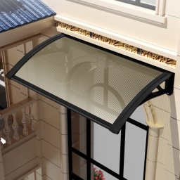 Alberg Nadstrešnica 150x100 cm leksan 5 mm bronzani sa crnim nosačem ( AGC-150100-BZBK )