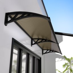Alberg Nadstrešnica 240x100 cm leksan 5 mm bronzani sa crnim nosačem ( AGC-240100-BZBK )