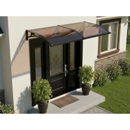 Alberg Nadstrešnica 200x100 cm leksan 5 mm bronzani sa crnim nosačem ( AGC-200100-BZBK )