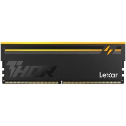 Lexar THOR 2.0 16GB DDR5 6000 CL36 1.3V Memory with heatsink and RGB lighting, Black Color, Single pack ( LD5U16G60C36BV-RGS )