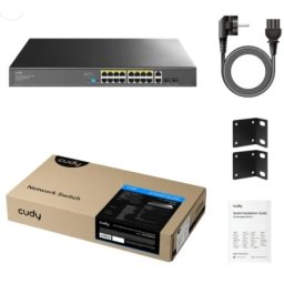 Cudy GS1018PS2 V3.0 Switch Gigabit RJ45 portovi:18 PoE portovi: 16 30W
