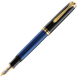 Nalivpero Souveran M400 (M)+kožna bela futrola+poklon kutija G30 Pelikan plavo-crno