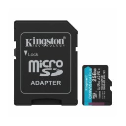 Kingston canvasgo!plus microsd kartica 256gb+adapt er 740617347999 ( sdcg4/256gb )