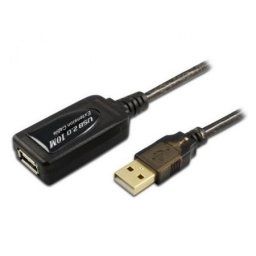 E-Green kabl sa pojačivačem USB A - USB A M/F 10m crni