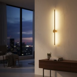 Zlatna zidna LED lampa 12W 3000K IP20