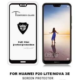 Zaštitno, kaljeno staklo 5D Full Glue za Huawei P20 Lite, Nova 3E Huawei P20 Lite 2018 (5.84") crni rub