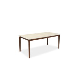 Trpezarijski sto Linea Bež keramicka pl/ Braon drvene noge 1795x895x760mm