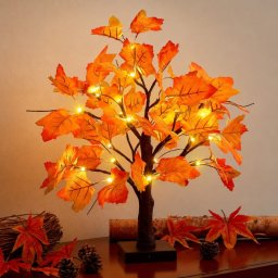 Jesenja LED dekoracija javorovo drvo 24 LED 60 cm