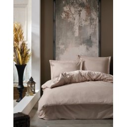 Dekordom posteljina cb elegant stripe saten - bej ( 035549 )