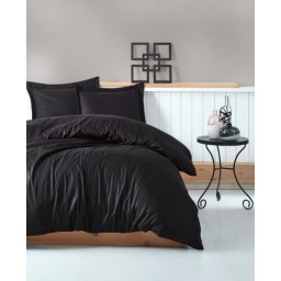 Dekordom posteljina cb elegant stripe saten - siyah ( 015560 )