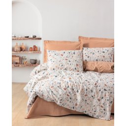 Dekordom posteljina cb ranforce double - minimal - oniks karamel ( 038267 )