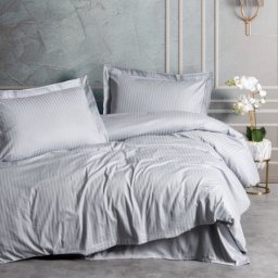 Dekordom posteljina cb elegant stripe saten - gri ( 043924 )