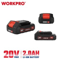 Workpro wp398005 Set – punjač baterija (2,4A) sa dve baterije 20V (2.0Ah) ( WP398005 )