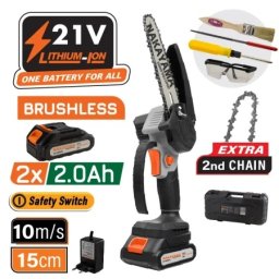 Nakayama EC1050 aku mini testera 21V (15 cm, 2x2Ah baterije) ( EC1050 )