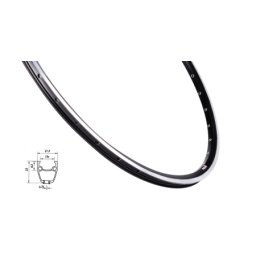 Force felga mach1 road runner 622x15, 36h, crna ( 70191 )