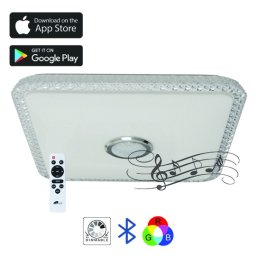 LED plafonjera bela 2x32W 180~260V WRGB 435x435mm SMD sa zvučnikom 5W, bluetooth, Android/iOS APP iLink smart (muzička plafonjera) M205439-BT