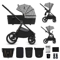 KINDERKRAFT KOLICA ZA BEBE SET 2U1 NEA 2 LUNAR BLACK BIZUU