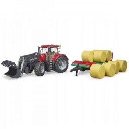 Bruder Traktor Case IH Optum 300CVX +prikolica sa balama ( 031985 )