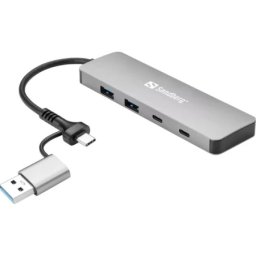 Sandberg 136-64 USB-C/A to 2xUSB-A+2xUSB-C Hub