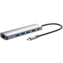 Manhattan 153959 6in1 USB-C - HDMI/3xUSB/GLAN/PD 100W Docking station