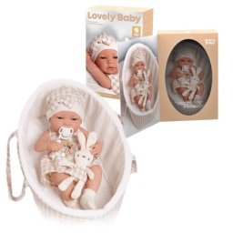 Lutka Lovely Baby 38cm u nosiljci žuta ( 1042394 )
