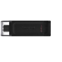 Kingston FLASH DRIVE 64GB USB Type C 3.2 DataTraveler 70 black DT70, 64GB