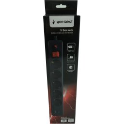 SPG5-B-10(3G1.5)**Gembird produzni kabl sa zastitom i 5 uticnica, 5V/3.1A USB-A+C 16A/3500W 3m (765)