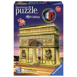 Ravensburger 3D puzzle (slagalice) - Trijumfalna kapija noć, RA12522