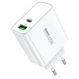 Remax Strujni Fast punjac Kiddy 1xUSB 3.0 + 1xTIP C 65W RP-U125, beli REMAX ( 840 )