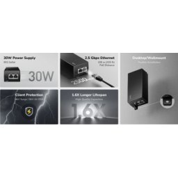 Cudy POE200H,30W 2.5 Gbps PoE+ Injector,10/100/1000/2500 Mbps