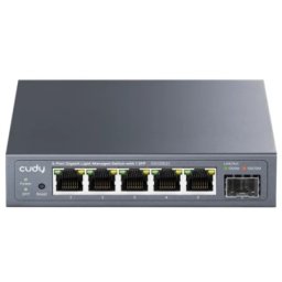 Cudy GS105ES1 V1.0 Switch Flash/ROM: 8 MB (64 Mbit) 1.25G SFP Gigabit RJ45