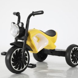 Dečiji tricikl – Moto dizajn sa svetlom - Žuti