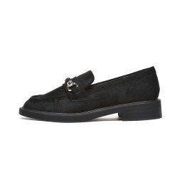 L212675BLK - ŽENSKE MOKASINE SA ELEGANTNIM METALNIM UKRASOM