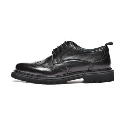 M37A2603BLK - MUŠKE KOŽNE CIPELE SA PERTLAMA I ELEGANTNIM ŠAVOVIMA