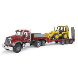 Kamion Mack sa niskom prikolicom i JCB 4CX utovariva?em