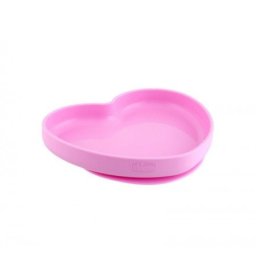 Chicco silikonski tanjir, srce, 9m+, roze ( A049968 )