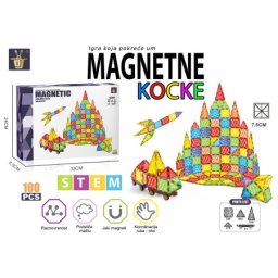 Magnetne Kocke Magnetni konstruktor Raketa 100 delova Magnetne kocke ( SW12762 )