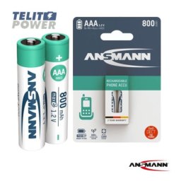 Ansmann DECT AAA 1.2V 800mAh maxE – Punjive NiMH baterije (2 komada) ( 4809 )