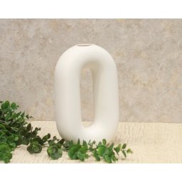 Dekordom vaza ellissoide hp13219-1 - 28cm - white - n43 ( 024388 )