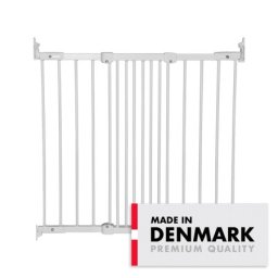BabyDan FlexiFit sigurnosna ogradica za vrata i stepenice 67–105.5 cm – metalna, zidna montaža, bela ( 20001 )