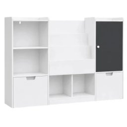 Kinder home organizator za dečije igračke sa tablom, policom, 2 fioke i 6 pregrada, puno drvo i mdf ( AT-BTS-2528 )