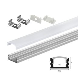 Set aluminijumski profil za LED trake 2m 17.5x7 mm ( LPR-1707/2-SET )